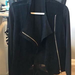 Calvin Klein Small faux suede and stretch jacket